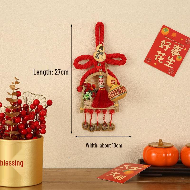 Spring Festival High-Grade Chinese Knot Fu Character Ornament for Living Room Door