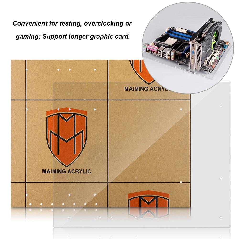 Open Frame Transparent Acrylic Overlock Computer Case DIY Base Stand For ATX Mothboard