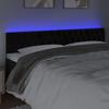 VidaXL Tête de Lit à LED Meuble de Chambre à Coucher Accessoire de Lit Double Tête de Cadre de Lit Intérieur Noir 3122010