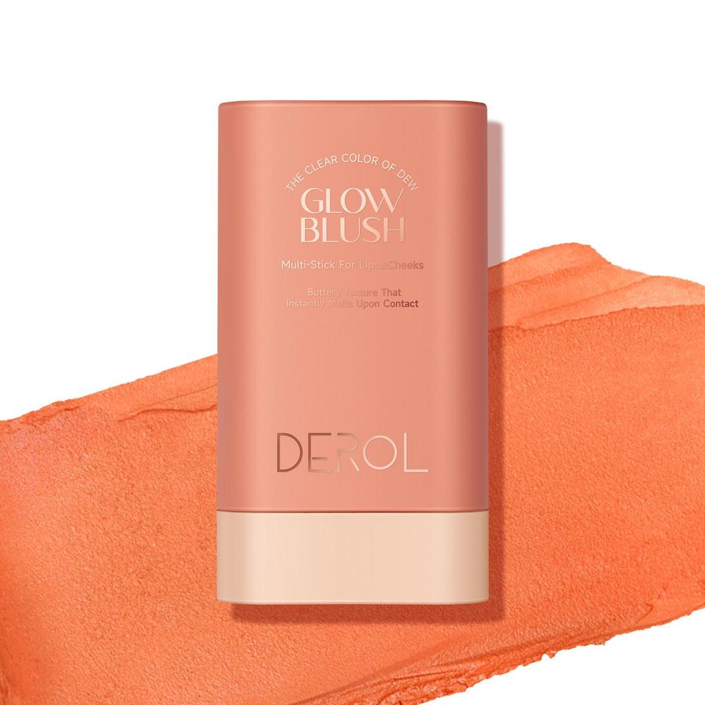 Multifunctional Blush Stick Large Capacity Face Eye Lip Natural Nude Makeup Trim & Brighten Solid Blush Stick Blush Cream Women Makeup