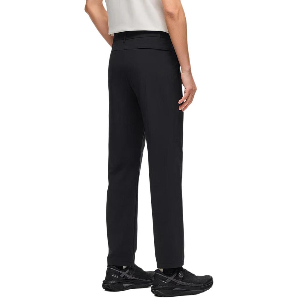 Anta Comfortable Simple Versatile Solid Color Straight Leg Zipper Mid Rise Sports Pants Men Bottoms Basic-Black 152530503-1