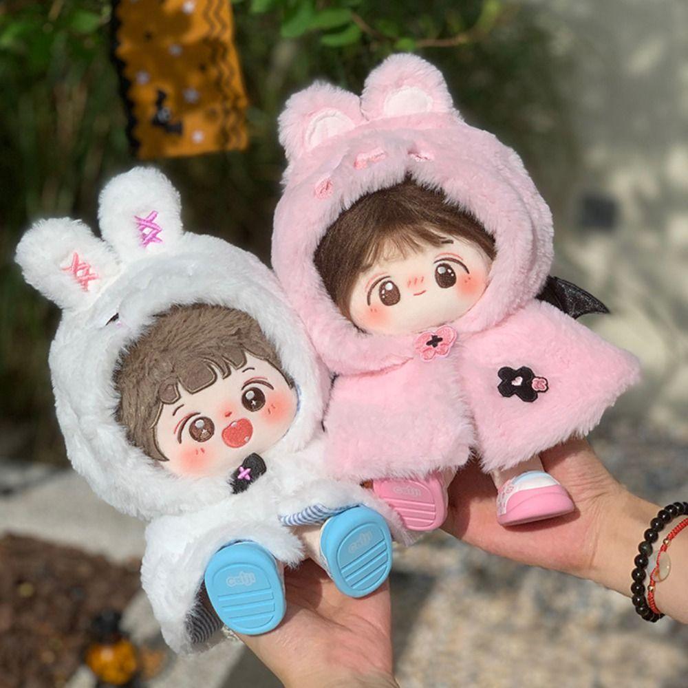 Lovely Bat Wing Idol Plush Doll Cloak Plush Stuffed 10CM Cotton Doll‘s Cloak Coat  Playing House