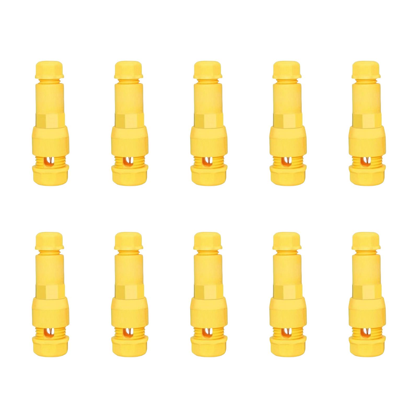 

10Pcs Quick Piercing Connector Low Voltage Wire Connector Waterproof Crimp Wiring Terminal Quick Puncture Connector жовтий