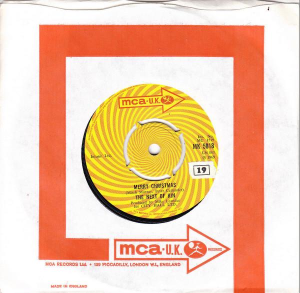 7inch Record NEXT OF KIN Merry Christmas MK5018 MCA U.K. 1969 UK Pop Used