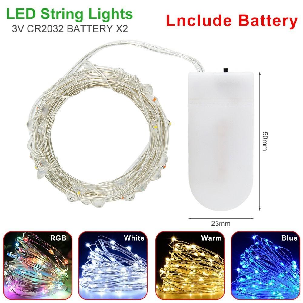 5M/2M bateriový LED světelný řetěz pro domácí dekoraci, DIY světlo do ložnice, dárek/LED pohádkový světelný řetěz pro vytvoření atmosféry