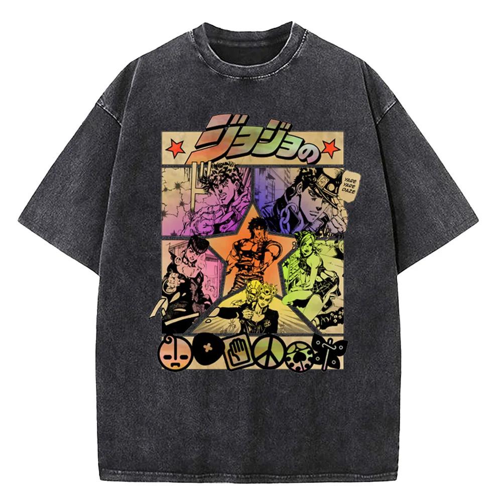 JOJO's Bizarre Adventure High-Quality Cotton Shirt Manga Men's T-Shirt