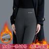 Fleece and Thickened Leggings, Wear High Elastic Waist and Thin Cotton Pants In Autumn and Winter, Medium and Old Large Size Loose Thermal Pants