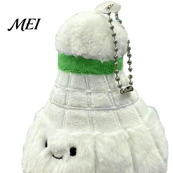 Cute Desk Accessory Badminton Plush Keychain, Shuttlecock Stuffed Toy for Bag Car Small Decor, Soft Mini Pendant, Creative Gift Fans Birthday Athletes