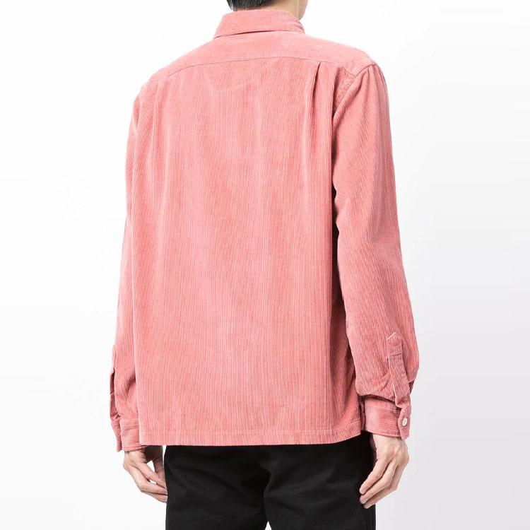 Polo Ralph Lauren Ensfarget Brystlomme Kordfløyel Langermet Skjorte Herre skjorter Rosa 710849853-001