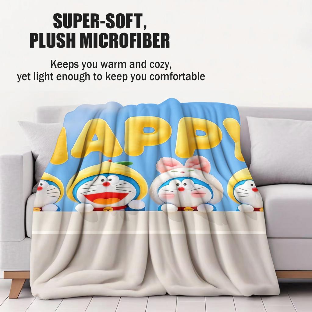 Hot Doraemon Japanese Anime Plush Small Cover Blanket Comfortable All Season Sofa Throw For Children Student Kids Birthday Gift