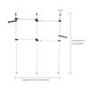 4 Poles Heavy Duty Adjustable Home Garment Hanger Clothes Rack Simple Closet Wardrobe Bedroom