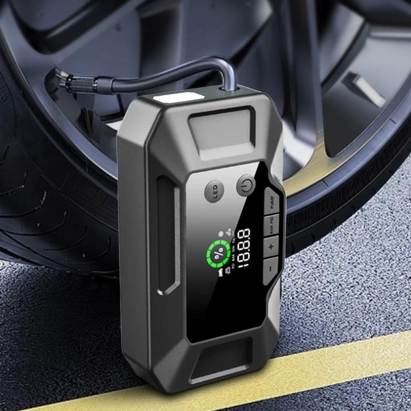 Compact Emergency Car Battery Booster And Air Compressor Tire Inflator With 35L/Min Inflation Rate For Roadside Assistance