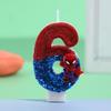 Spider-Themed Handmade Digital Cake Decoration Candles