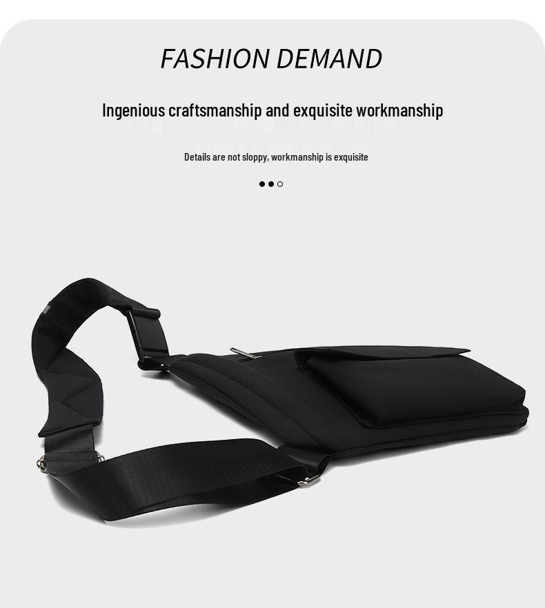 Men's Multifunctional Crossbody Triangle Bag - Casual Shoulder and Sports Chest Bag for Outdoor Cycling