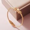 Fashion Ladies Titanium Steel Flower Butterfly Bracelet Bangles