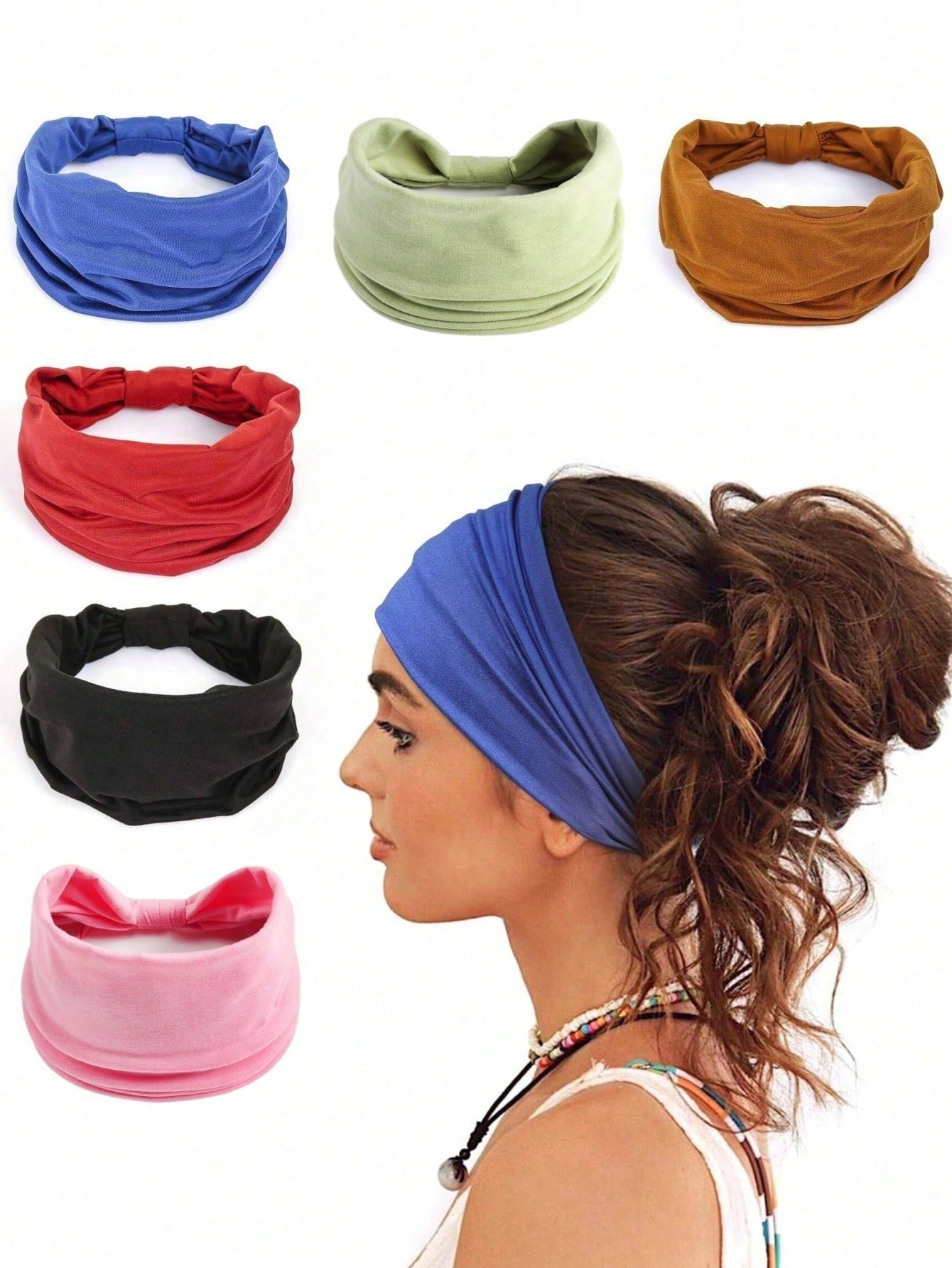 

Bohemian Style Headbands For Women: Extremely Comfortable, Sweat-Absorbent, Fashionable For Yoga, Fitness, Running And Daily Wear Black 1 Piece чёрный