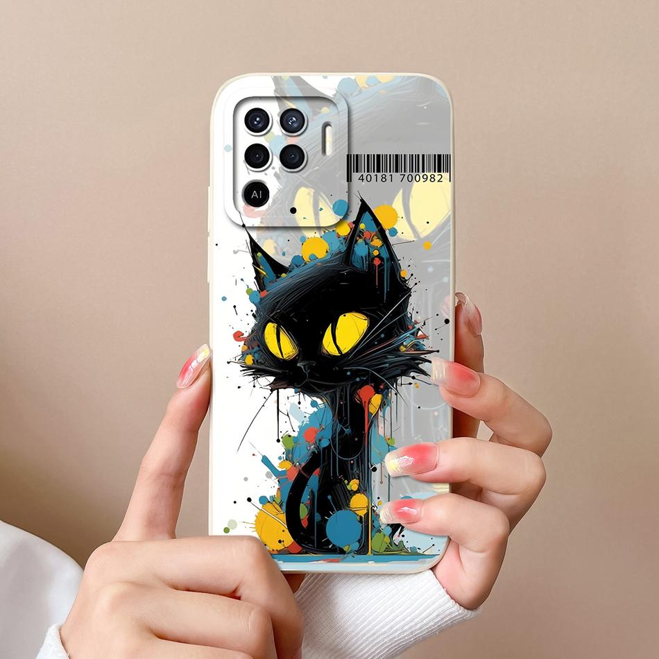 For Oppo Reno 5F 5 Lite 5Z 5K Case Cute Design Full Protection Phone Housing For Oppo Reno5 5G Soft Liquid Silicone Back Covers