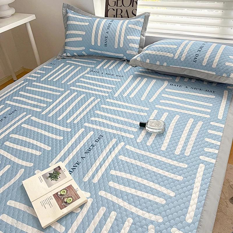 

Новая моющаяся шапка из ледяного шелка с летним принтом, одинарный мягкий летний спальный коврик 1.5m(5 feet) bed