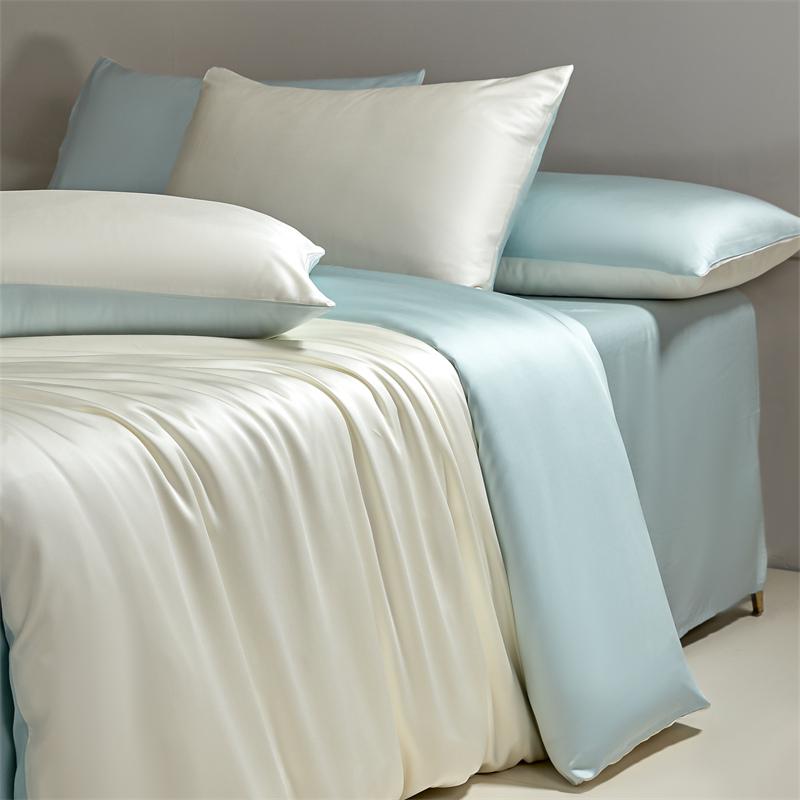 

Four piece set of natural silk solid color bedding, ice silk smooth nude sleeping bedding Flat Bed Sheet&1.5x2m 1pcs