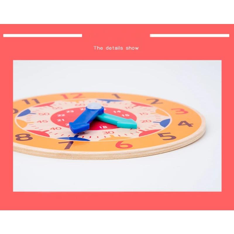 Children Montessori Clock Educational Toys Hour Minute Second Cognition Colorful Clocks Jigsaw Toy Kids Early Preschool Teaching