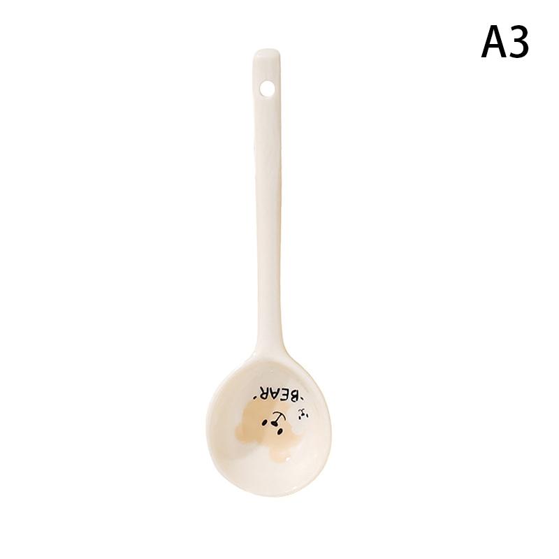 Keramik Suppenlöffel Müslilöffel Niedliches Haushaltsgeschirr Bemalt Kaffeelöffel Marmeladenlöffel Geschenk Dessertschaufel Küchengeschirr