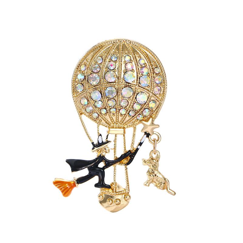 

Брошь в виде воздушного шара ведьмы Premium Sense Creative Diamond Corsage Pin Женское пальто Зимние аксессуары