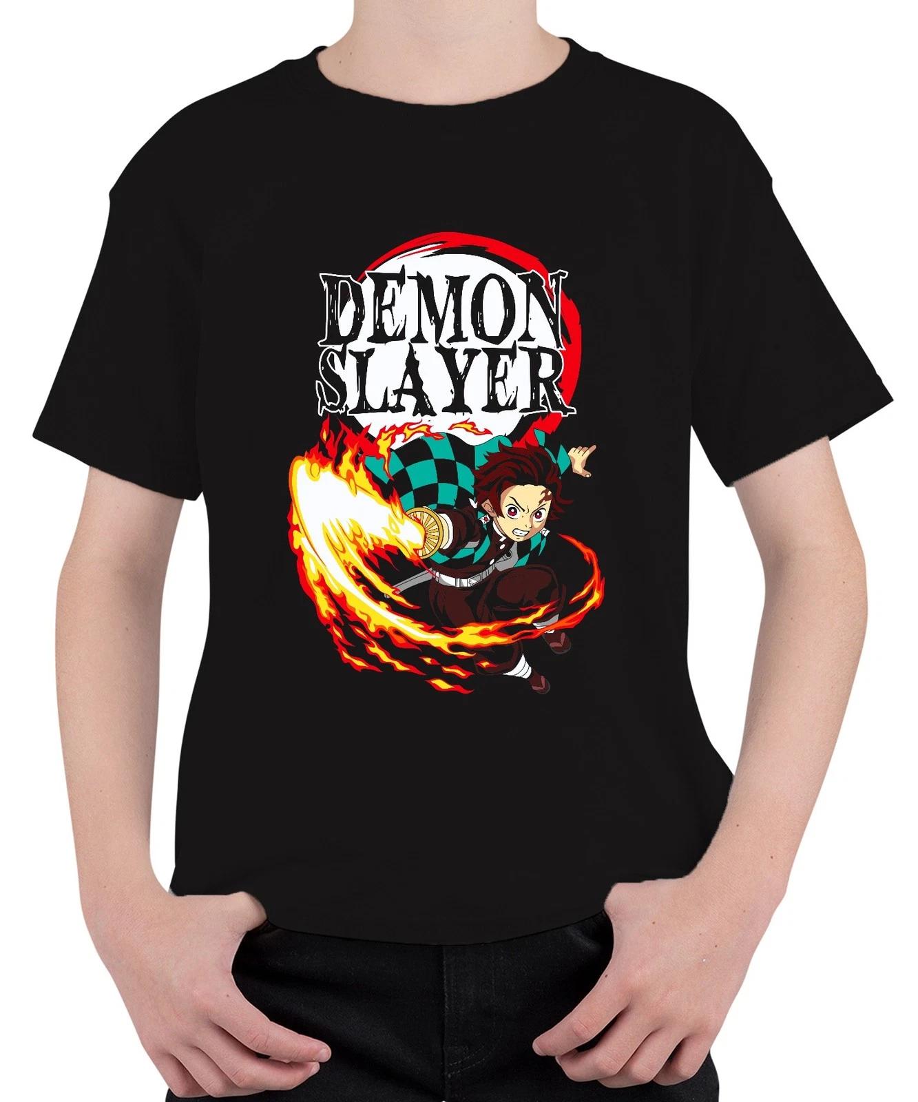 Demon Slayer Tanjiro Kamado Hinokami Kagura Anime Geschenk Unisex Kinder T-Shirt M