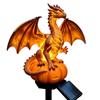 Pumpkin Dragon Resin Solar Stake Light Garden Animal Statue Outdoor Night Lamp Yard Decor