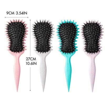 Peigne pour Cheveux Femme Forme Creuse Peigne pour Cheveux Bouclés Multifonctionnel Massage du Cuir Chevelu et Brosse à Cheveux Moelleuse Antistatique