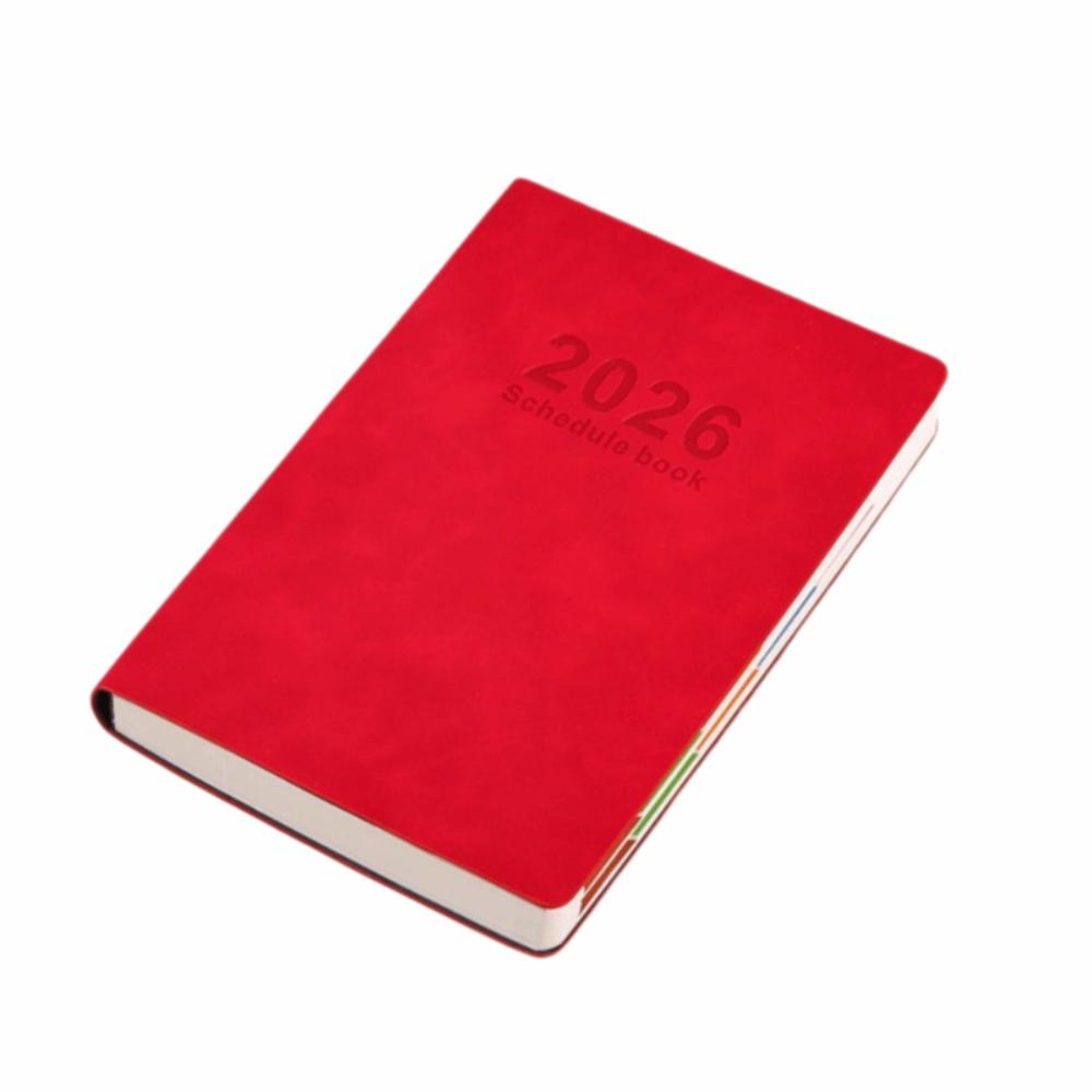 

12 Місяців 2026 Розклад Планувальник Блокнот Зносостійкий 365 Днів Ефективний Блокнот Канцелярські товари червоний