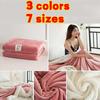 Super Soft Solid Color Double Thick Lambs Fleece Flannel Blanket Air Conditioning Blanket