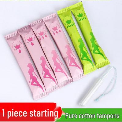 Tampons en Coton Pur avec Long Applicateur pour Femmes - Flux Abondant, Moyen, Léger - Sans Danger pour la Natation