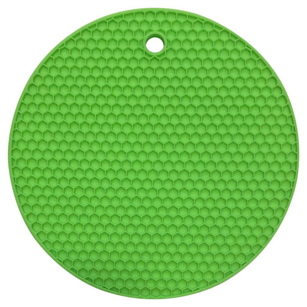 18cm Round Silicone Non-slip Heat Resistant Mat Coaster Cushion Placemat Pot Holder Kitchen Accessories
