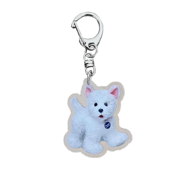 

Dog Shaped Key Chain Book Bag Pendant Micro Landscape Ornament Animal Keychain 1