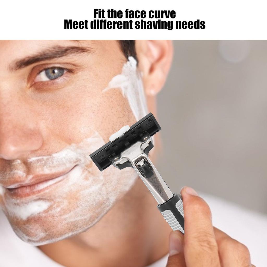 Men's Beard Shaving Clipper Hair Removing Double Layer Safety Beard Trimmer with 20 Blades