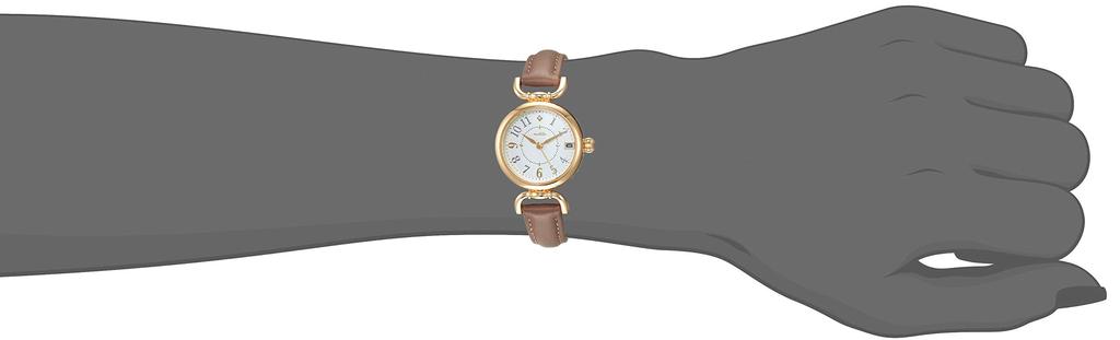 Analog Ibany Date Leather Strap White Dial Gray [Fieldwork] YM001-6 Women's