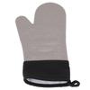 Silicone Oven Mitts Non Slip Kitchen Baking Gloves High Temperature Resistant 2 Fingers Long Gray