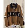 Plus Size Women Long Sleeve Hoodie Spring Autumn Loose Casual Oversized Lapel Zipper Patchwork Sweatshirt