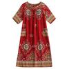 Plus Size Elegant Long Dresses for Women Clothes Loose Short Sleeve Vintage Summer Dress