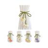 Elastic Band Curtain Tieback Flower Shape No Punching Window Curtain Buckles Tassels Adjustable Curtain Rope Holders Living Room