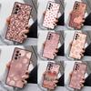 Gold Rose Pink Love Heart Phone Case For Samsung Galaxy S25 S23 S30 S8 S21 S20 FE S24 S22 Note 10 20 S8 Plus Lite Ultra