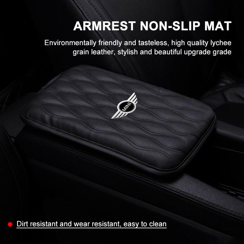 1Pcs Leather Auto Armrest Pads Protective Waterproof Hand Cushion For MINI Cooper R56 Fridge 323 R56 F56 50 60 53 F56 Countryman