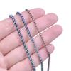 2/2.5/3/4mm Stainless Steel Square Rolo Chain Necklaces For Women Men Accessories 40-90cm Long Chains Round Box Jewelry Bulk Set