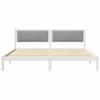Bed Frame Light Grey 200 x 200 cm Solid Pine Wood
