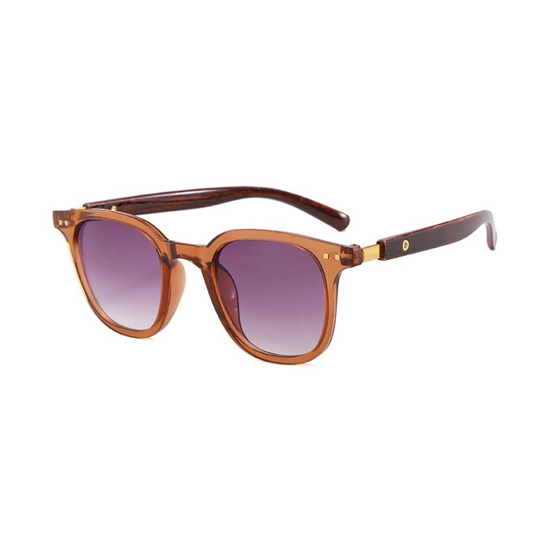 Fashion Wood Grain Leg Rice Nail Square Sunglasses For Men And Women UV Protection Sun Glasses Sunshade Eyeglasses