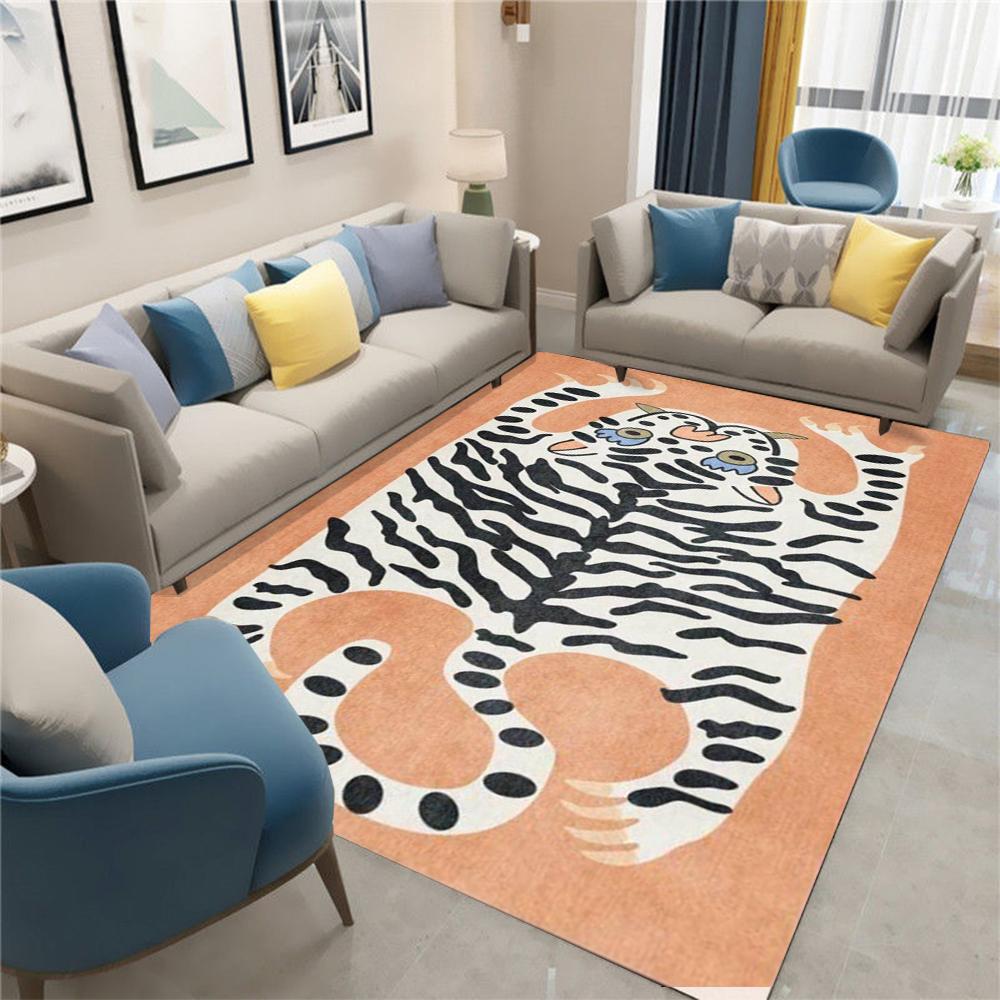 Abstract Tiger Skin Print Living Room Bedroom Carpet Large Area Rugs for Home Decor Non-slip Sofa Mats Fashion and Beautiful