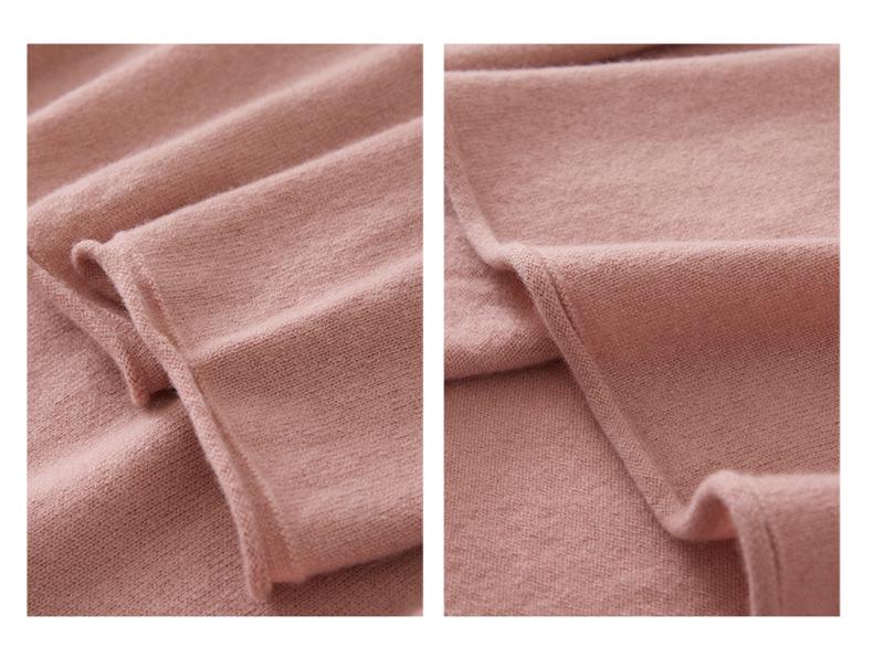 Women's Striped Cashmere Sweater Dress - Round Neck, Loose Fit, Versatile Pullover for Autumn/Winter