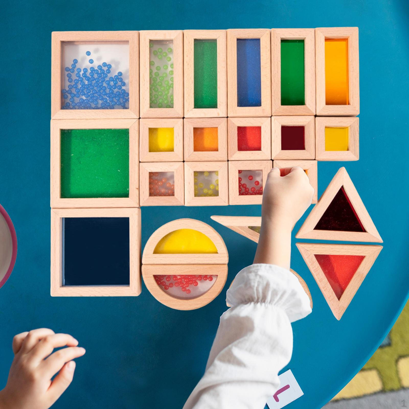 

Деревянные строительные блоки Красочные конструкторы Геометрия Радужный штабелер для детей 23 Pieces