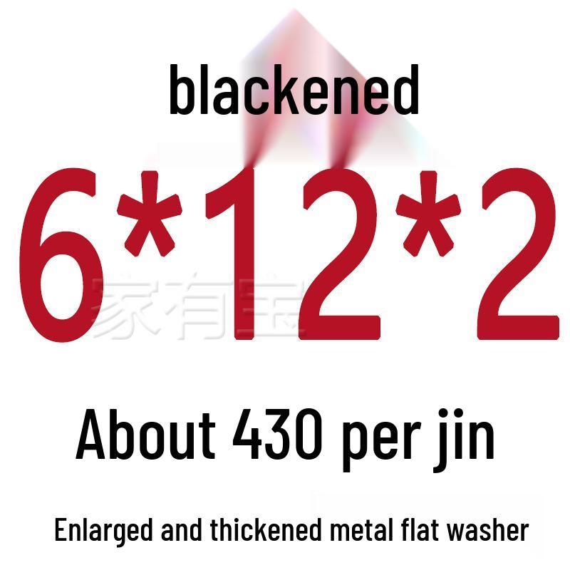 Round Blackened Thickened Metal Washer (M4-M16)