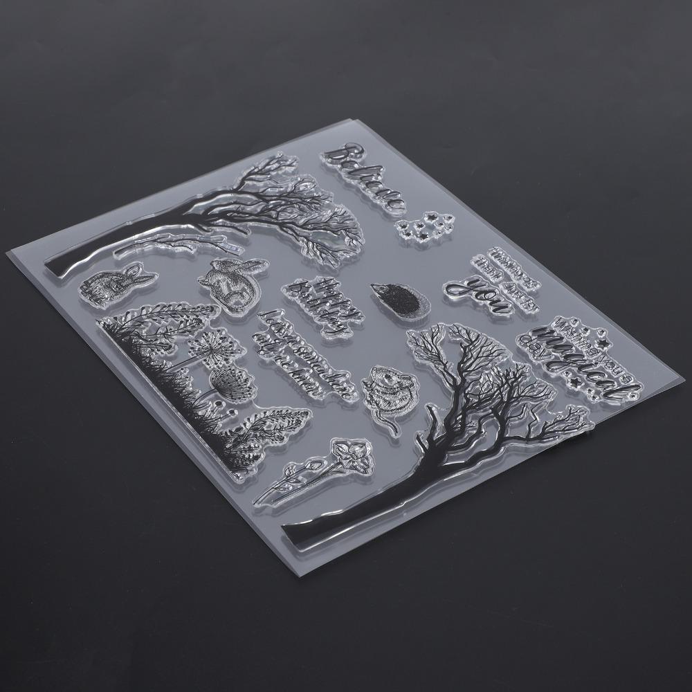 Transparent TPR Stamp Rectangle Silicone Stamp Paper Craft Transparent Stamp  Handcraft Lover